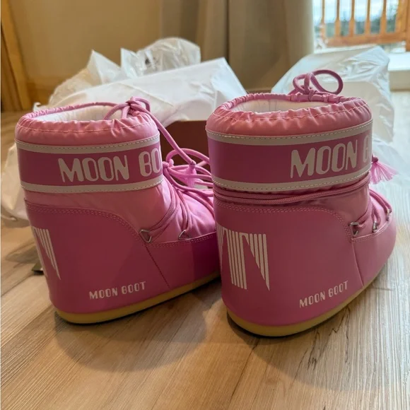 Moon Boot pink icon low nylon Snow Boots - Picture 3 of 7
